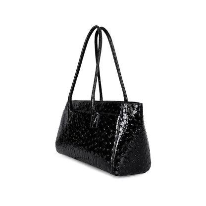 Bellagio Ostrich Black leather bag, view 3
