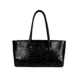 Bellagio Ostrich Black Leather Bag