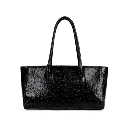 Bellagio Ostrich Black leather bag