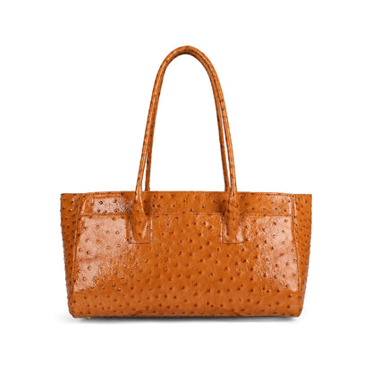 Bellagio Ostrich Camel leather bag, view 4