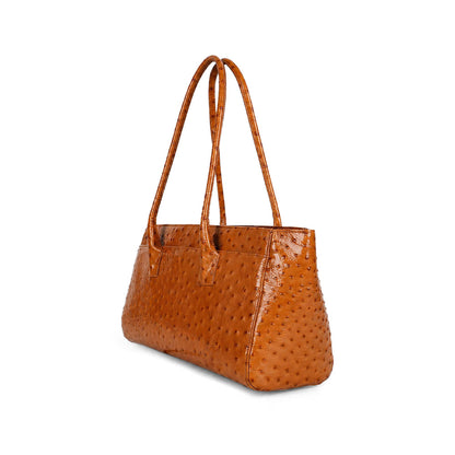 Bellagio Ostrich Camel leather bag, view 3