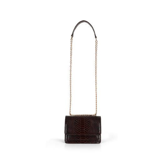 Blair Brown Snake leather bag