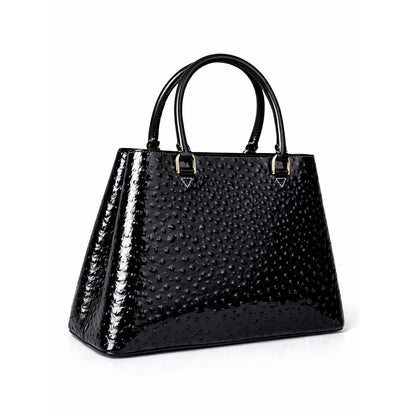 Aurora Ostrich Black leather bag, view 3