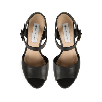 Beth Platform Leather Black, view 4