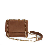 Blair Cognac Suede Bag