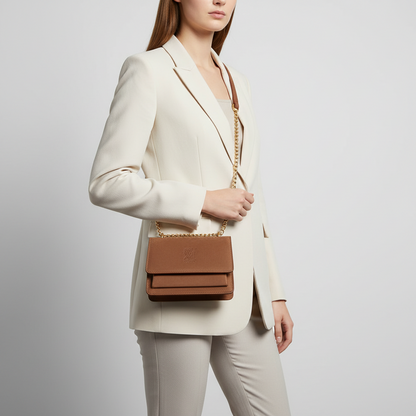 Blair Cognac Suede Bag, view 2