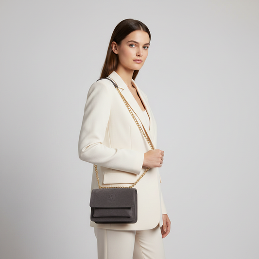 Blair Gray Suede Bag