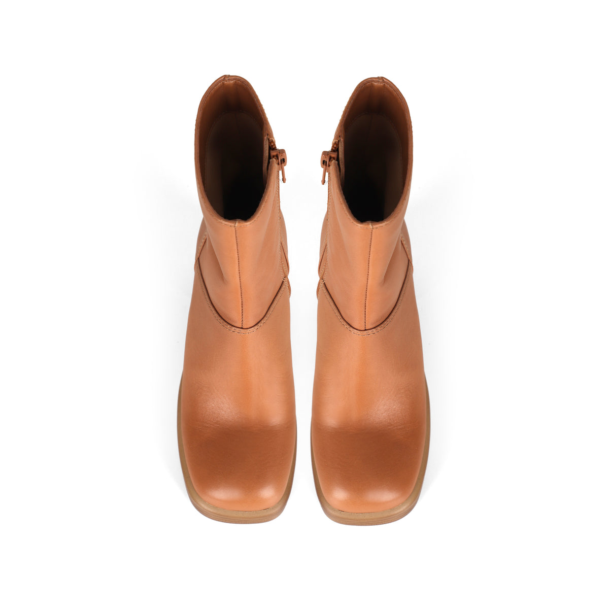 Brenda Platform Boot Cognac Leather