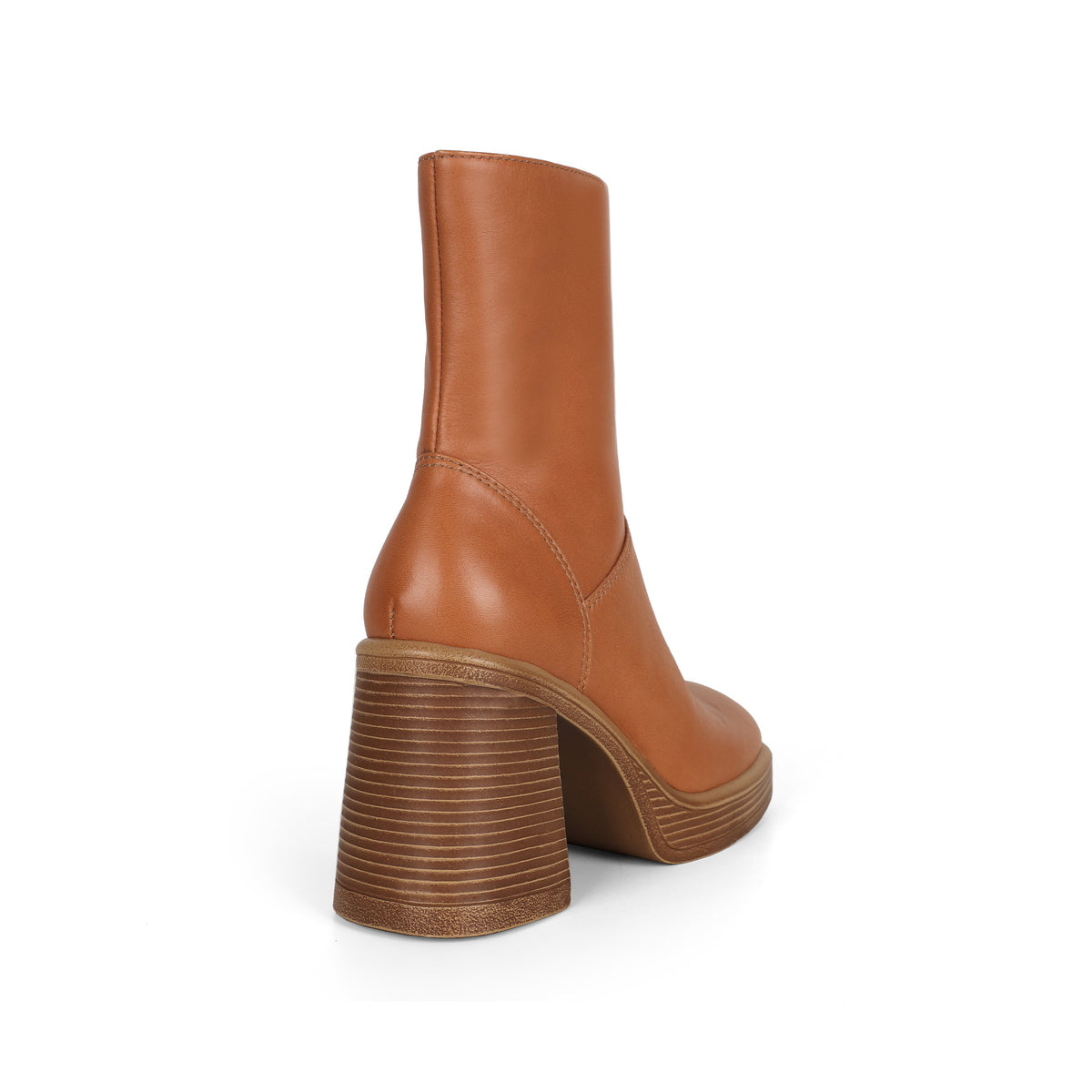 Brenda Platform Boot Cognac Leather