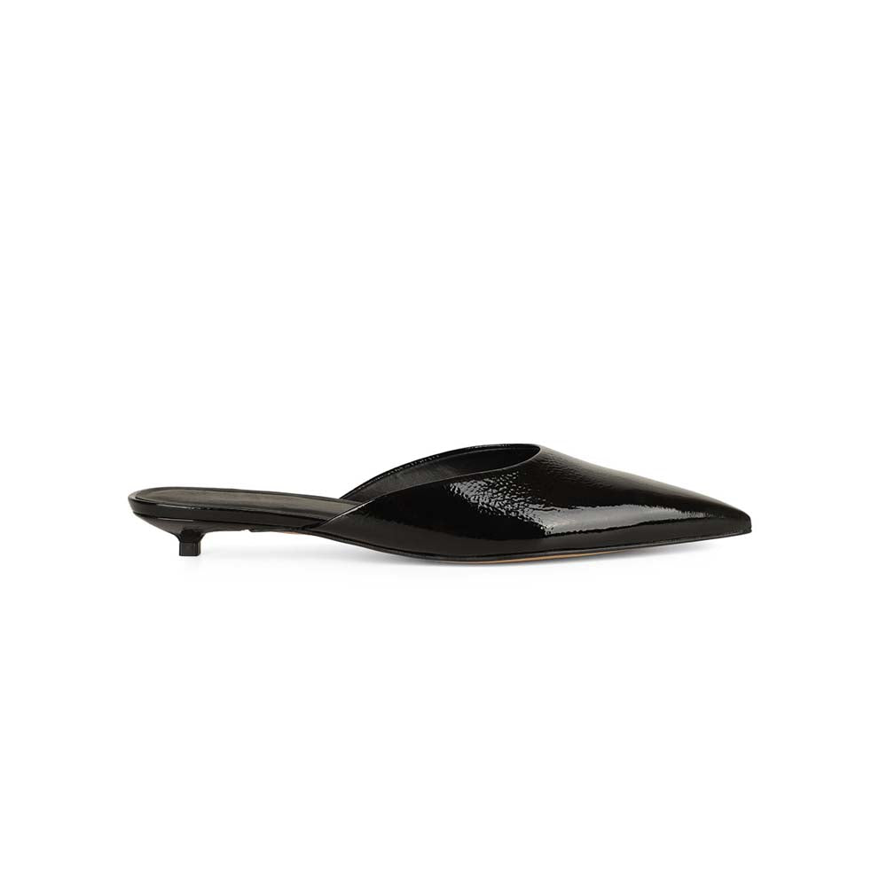 Capri Mule Black Patent Leather