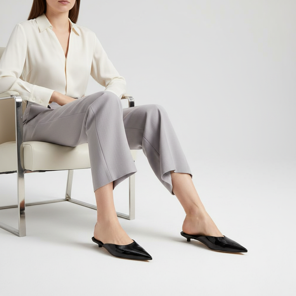 Capri Mule Black Patent Leather