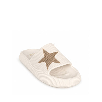 Cocco Miami x Stepz Cloud Slides in star ivory, view 4