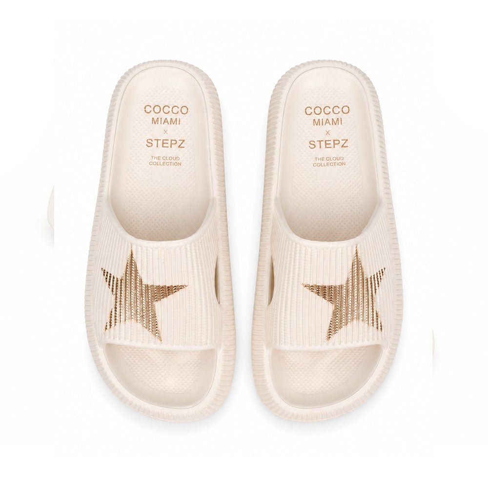 Cocco Miami x Stepz Cloud Slides – Star Ivory
