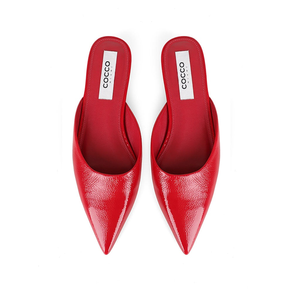 Capri Mule Red Patent Leather