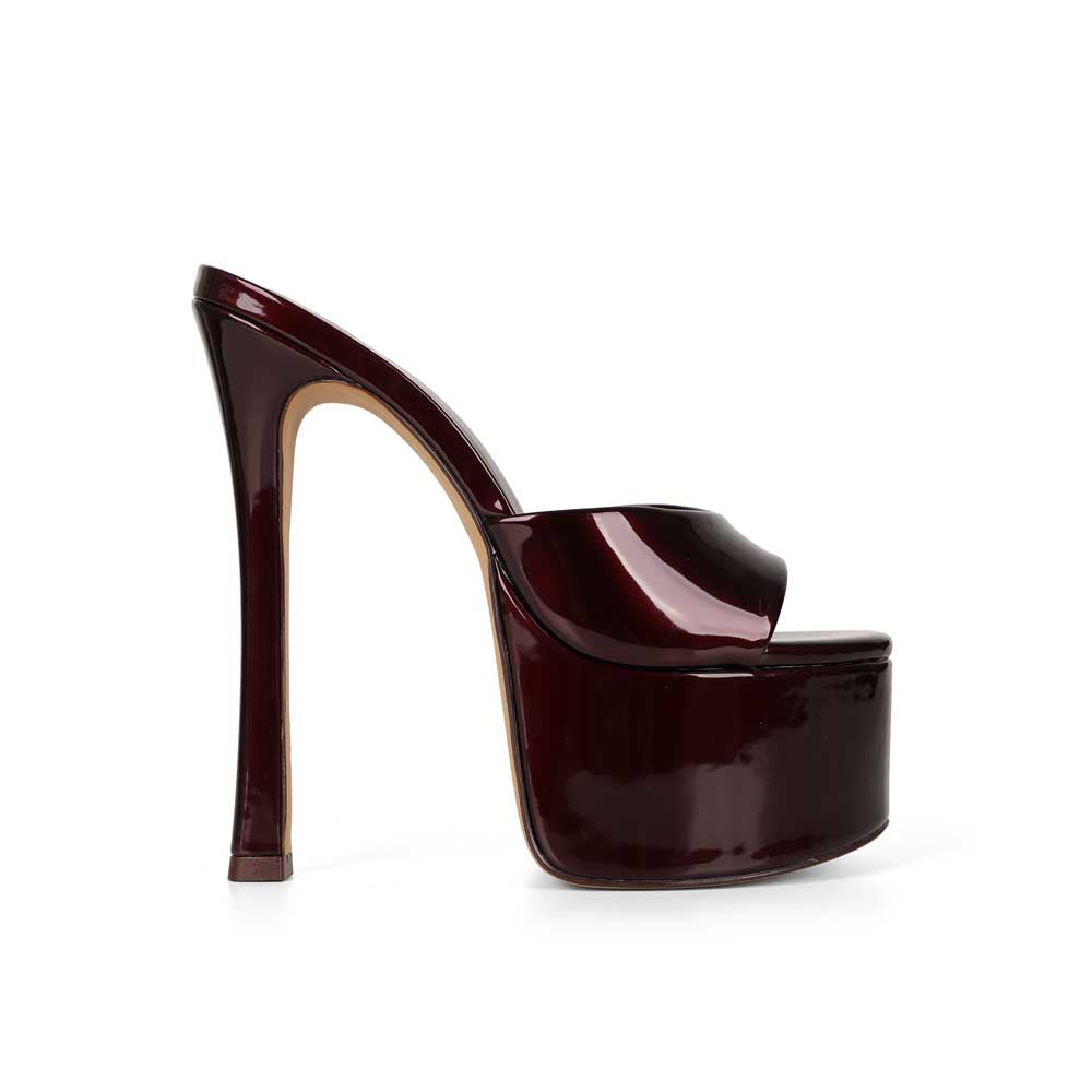 Debbie Platform Brown Patent Leather