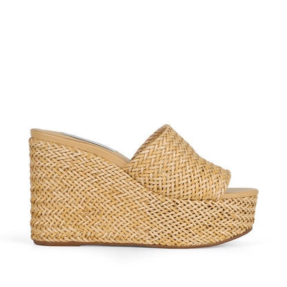 Darina Platform Sandal Natural Braided