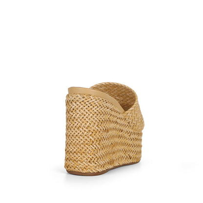 Darina Platform Sandal Natural Braided, view 5
