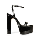 Darla Platform Sandal Black Patent Leather