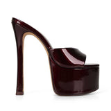 Debbie Platform Brown Patent Leather
