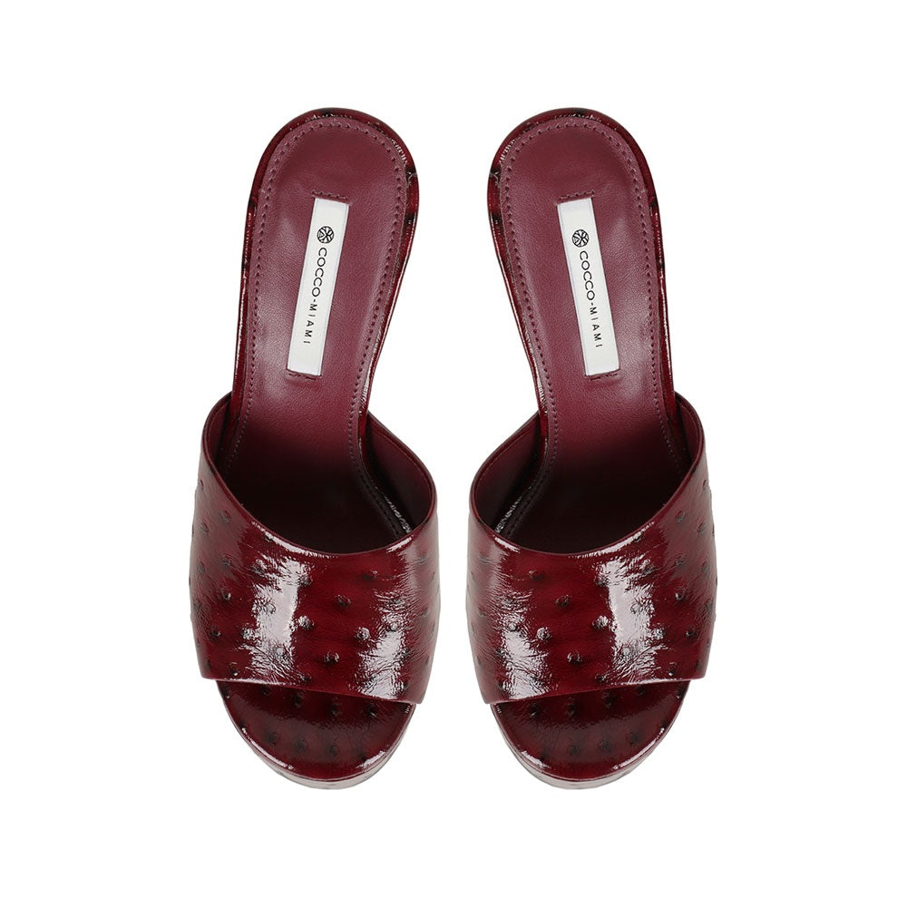Debbie Ostrich-Effect Platform Ruby