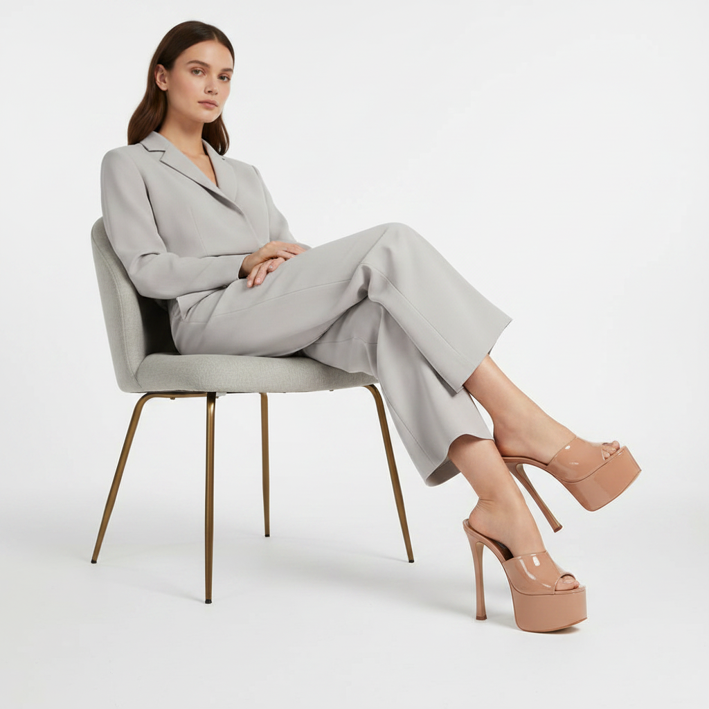 Debbie Platform Nude Patent Leather