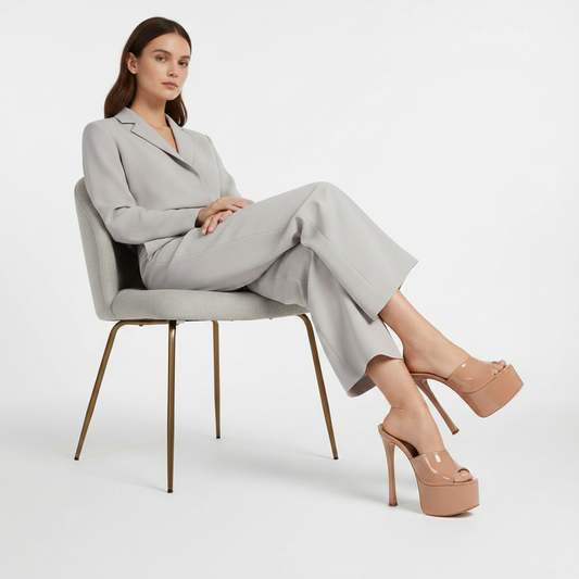 Debbie Platform Nude Patent Leather