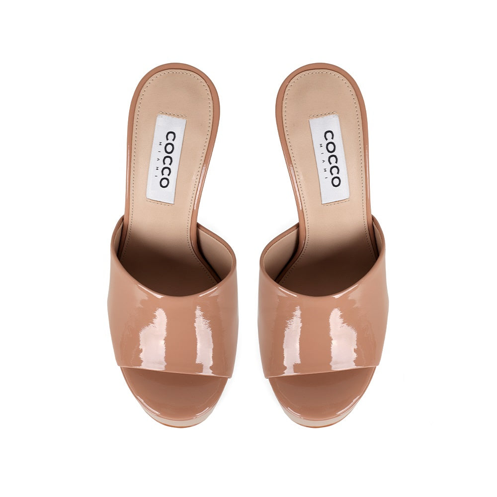Debbie Platform Nude Patent Leather