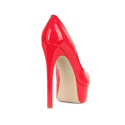 Deisi Peep Toe Red Patent Leather, view 5