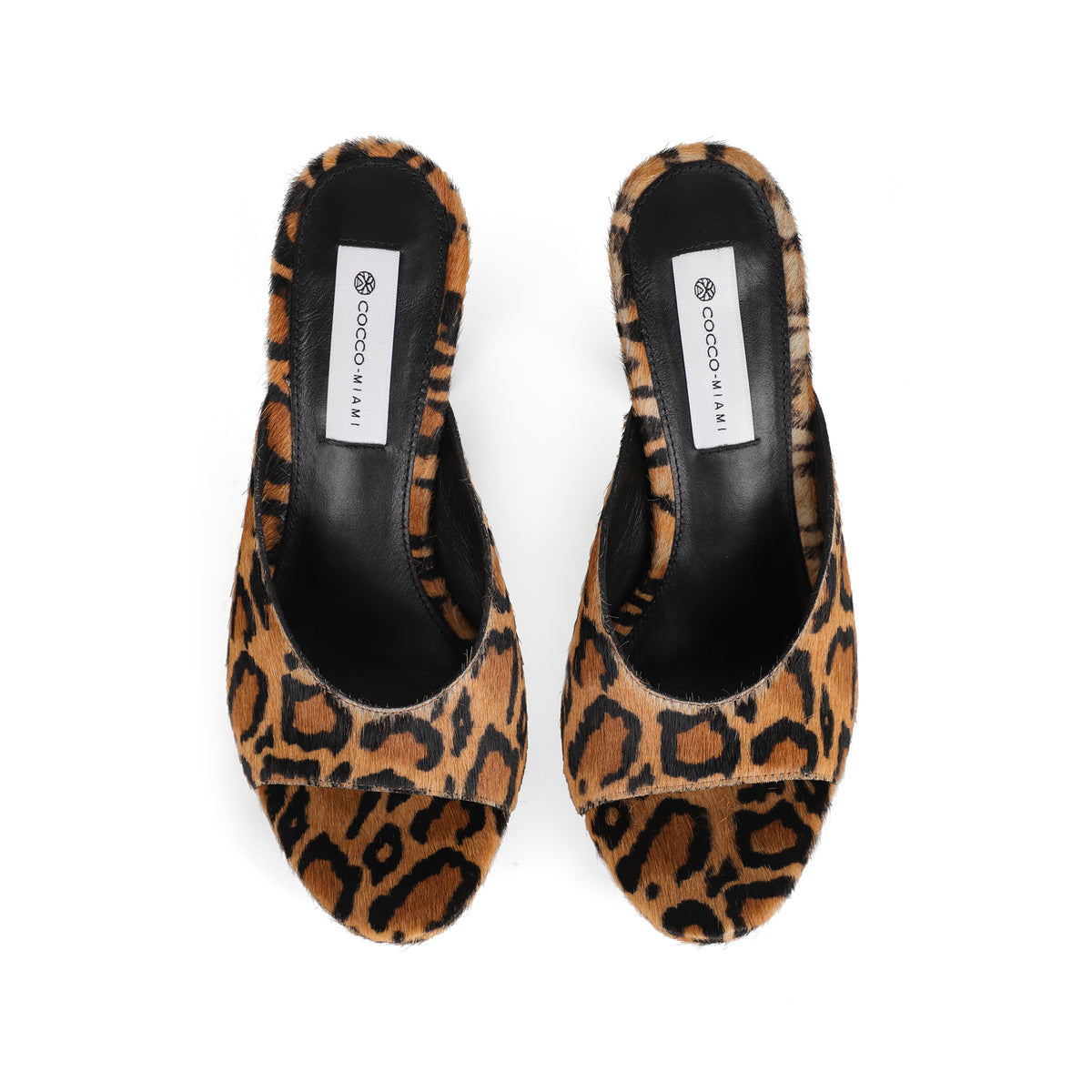 Elena Platform Mule Leopard Hair-On Leather, view 4