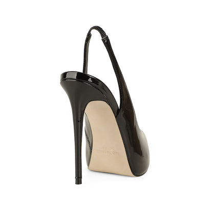 Elisa Peep Toe Black Patent Leather, view 5