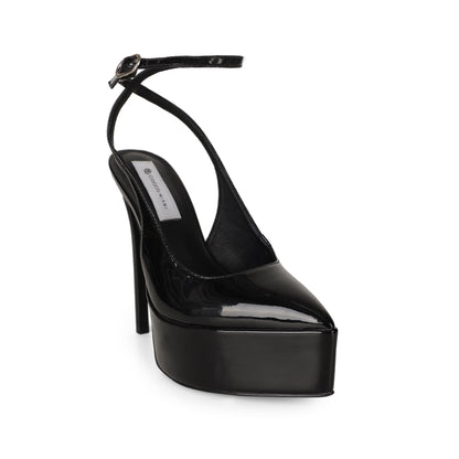 Elle Platform Slingback Pump Black Patent Leather, view 3