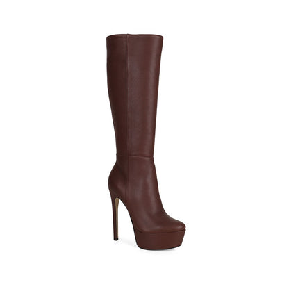 Eloah Tall Boot Brown Leather, view 3