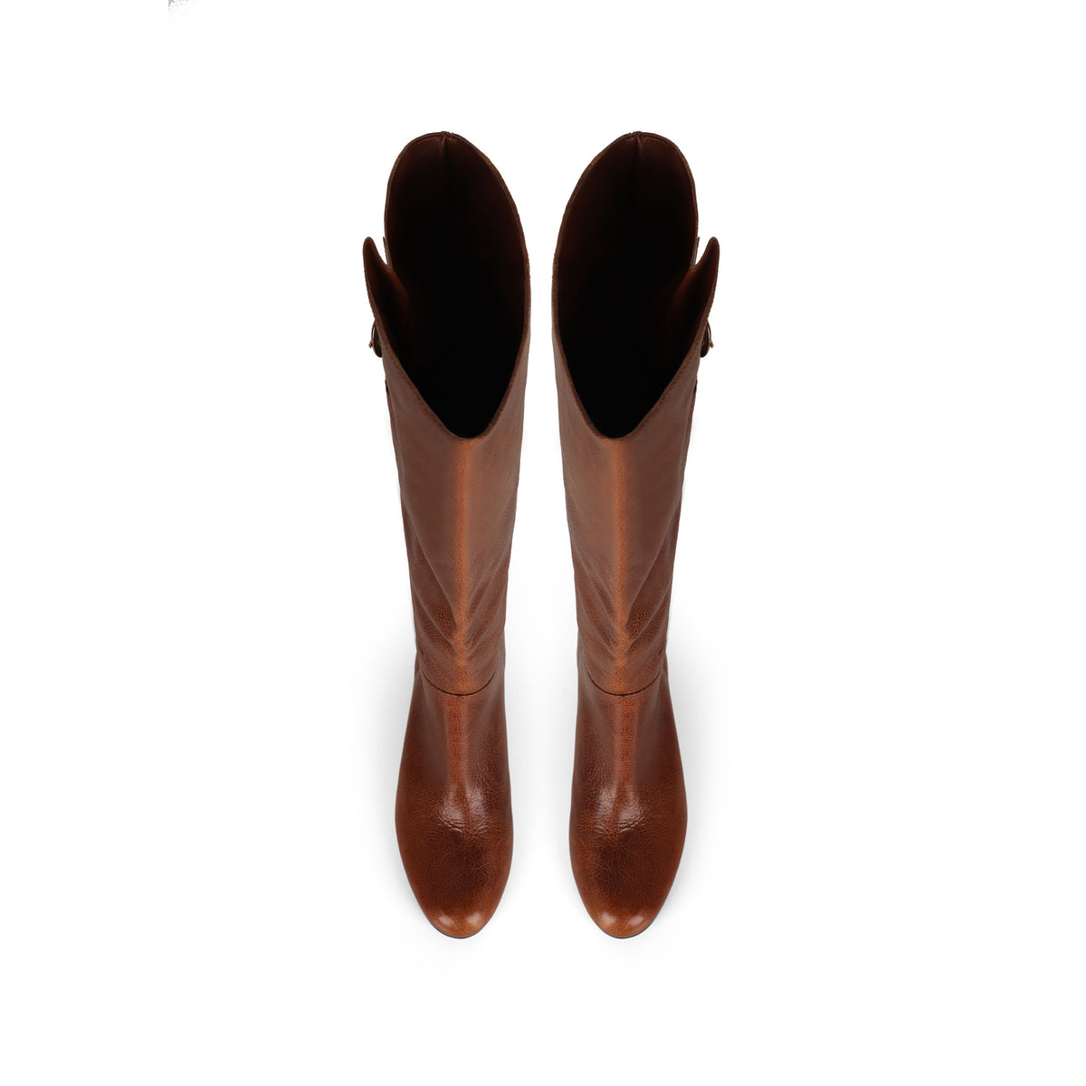 Fey Wedge Boot Cognac Leather