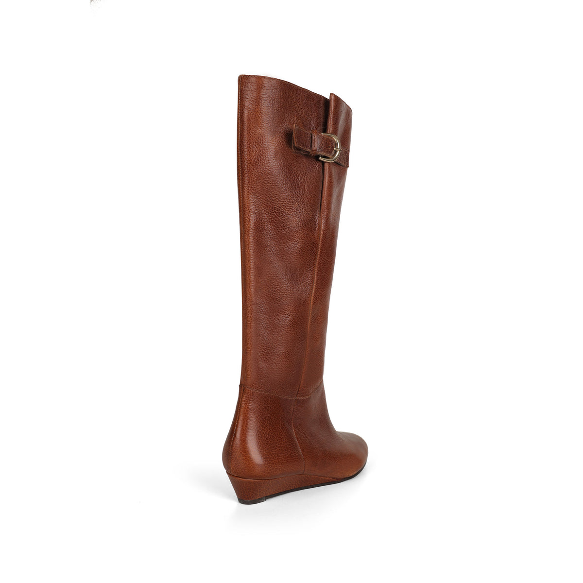 Fey Wedge Boot Cognac Leather