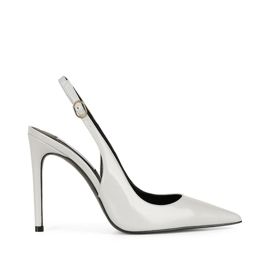 Fran Slingback Pump Leather Gray