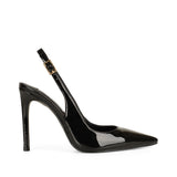 Fran Slingback Pump Black Patent Leather