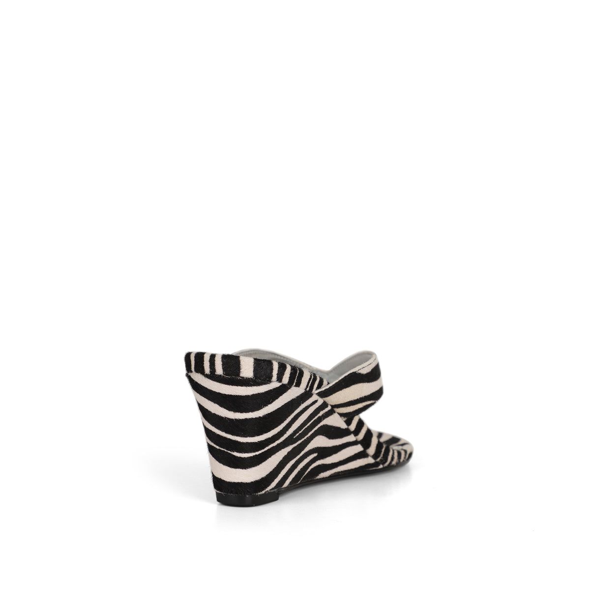 Gianna Wedge Thong Sandal Zebra Leather