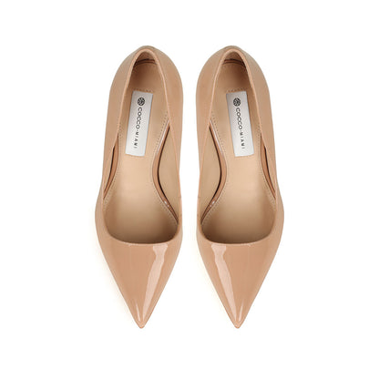 Giovanna Pump Nude Patent Leather, view 4