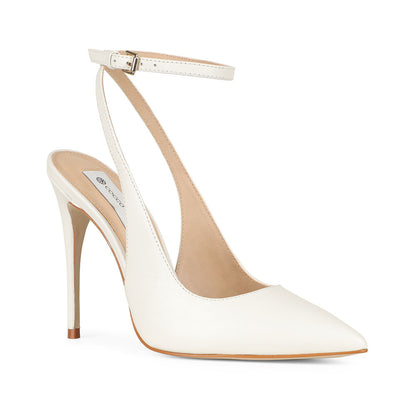 Grace Slingback Pump Leather White, view 3