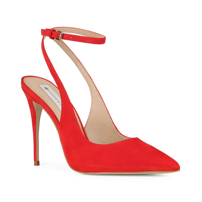 Grace Slingback Pump Leather Red, view 3