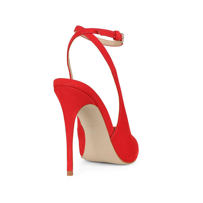 Grace Slingback Pump Leather Red, view 5