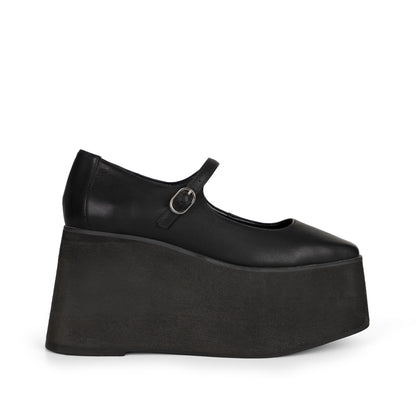 Tamara Platform Black Leather