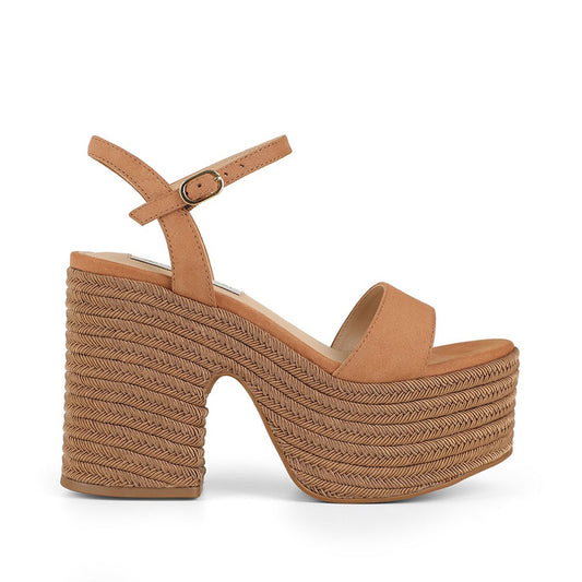 Isabela Platform Almond Leather