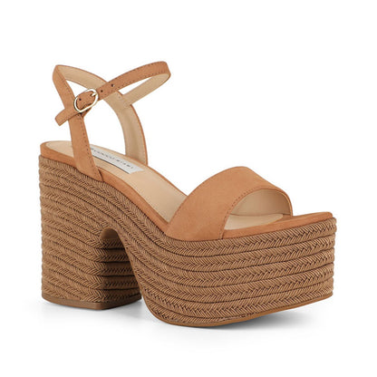 Isabela Platform Nude Leather, view 3
