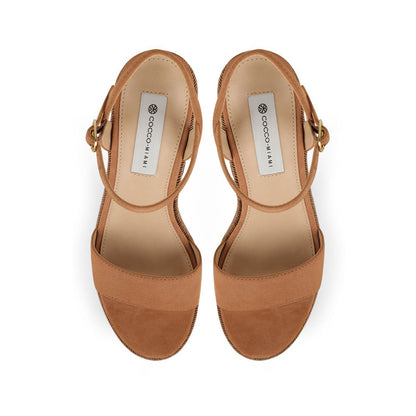 Isabela Platform Nude Leather, view 4