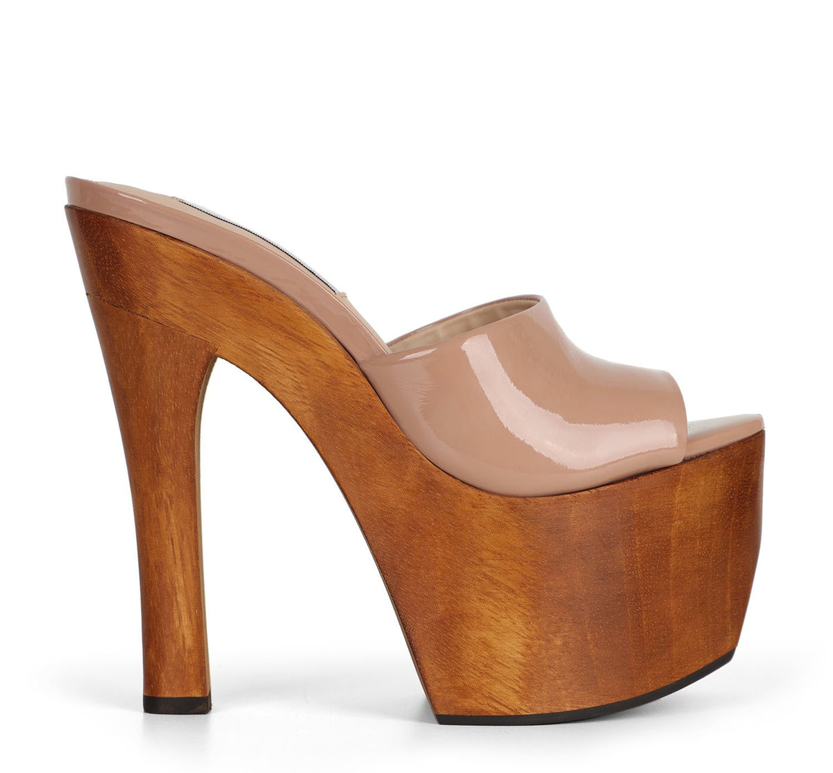 Mule de plataforma Joana de charol nude