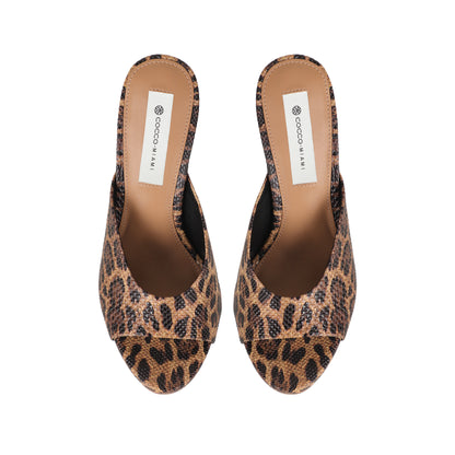 Layla Platform Mule Leopard Synthetic, view 3