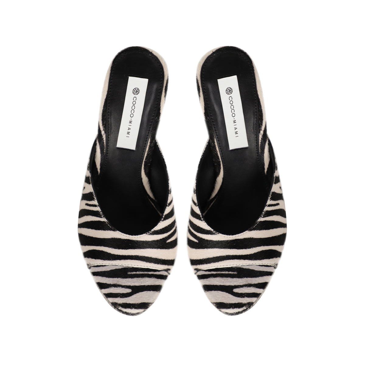 Layla Platform Mule Animal Hair-On Leather, view 3