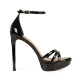 Lara Platform Sandal Black Patent Leather
