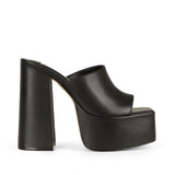 Lexie Platform Black Leather